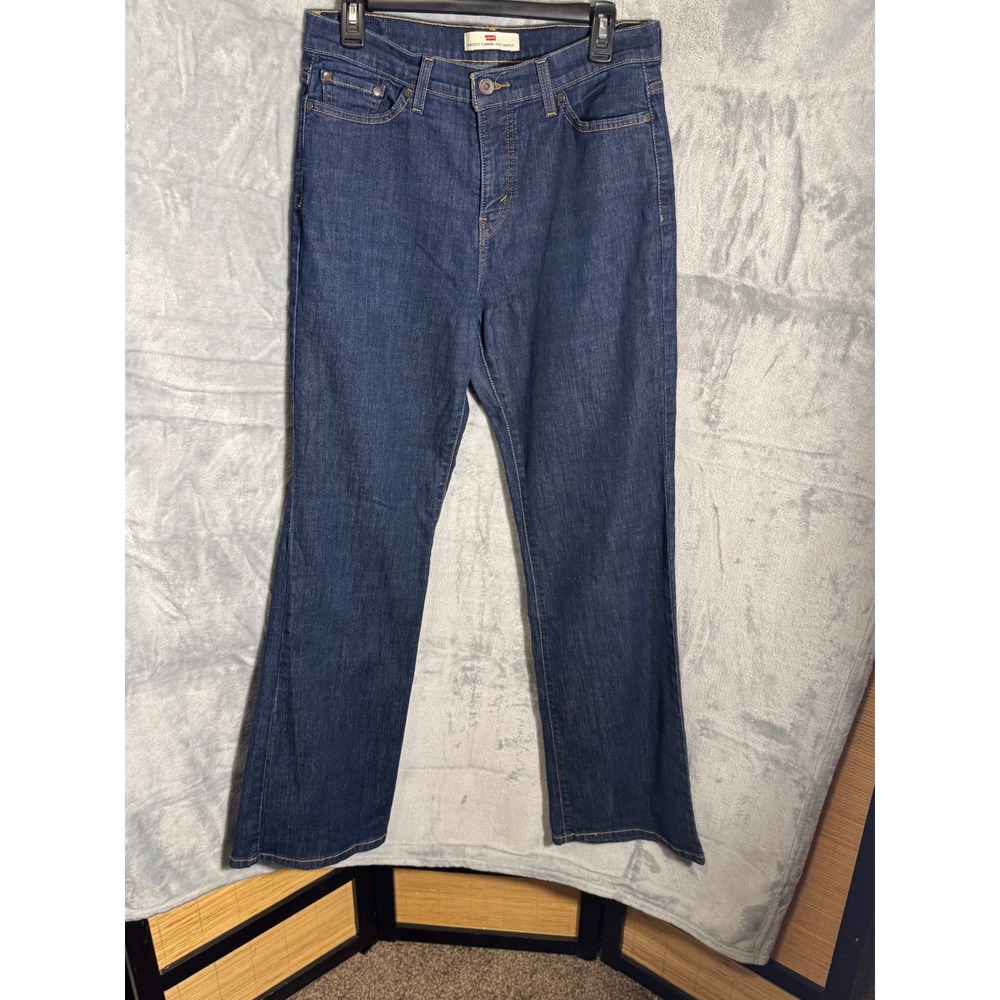 Levi's 512 Perfectly Slimming Bootcut Jeans Dark Wash Women's Size‎ 12 L